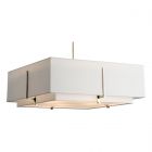 Hubbardton Forge Exos Square Large Double Shade Pendant in Modern Brass 139635-2165