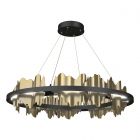 Hubbardton Forge Hildene Circular LED Pendant in Black 139653-1128