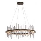 Hubbardton Forge Cityscape Circular LED Pendant in Oil Rubbed Bronze 139910-1050