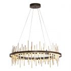 Hubbardton Forge Cityscape Circular LED Pendant in Oil Rubbed Bronze 139910-1065