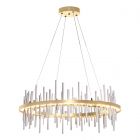 Hubbardton Forge Cityscape Circular LED Pendant in Sterling 139910-1049