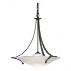 Hubbardton Forge Antasia Pendant in Dark Smoke, Opal Glass (GG)