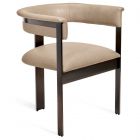 Interlude Home Darcy Dining Chair in Taupe/ Graphite