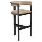 Interlude Home Darcy Bar Stool in Taupe/ Graphite