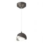 Hubbardton Forge Brooklyn Double Shade Low Voltage Mini Pendant in Oil Rubbed Bronze 161183-1032