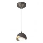 Hubbardton Forge Brooklyn Double Shade Low Voltage Mini Pendant in Oil Rubbed Bronze 161183-1035