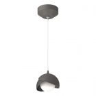 Hubbardton Forge Brooklyn Double Shade Low Voltage Mini Pendant in Natural Iron 161183-1038
