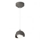 Hubbardton Forge Brooklyn Double Shade Low Voltage Mini Pendant in Natural Iron 161183-1039