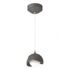 Hubbardton Forge Brooklyn Double Shade Low Voltage Mini Pendant in Natural Iron 161183-1040