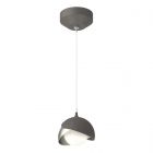 Hubbardton Forge Brooklyn Double Shade Low Voltage Mini Pendant in Natural Iron 161183-1043