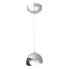 Hubbardton Forge Brooklyn Double Shade Low Voltage Mini Pendant in Vintage Platinum 161183-1047