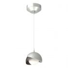Hubbardton Forge Brooklyn Double Shade Low Voltage Mini Pendant in Vintage Platinum 161183-1048