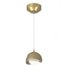 Hubbardton Forge Brooklyn Double Shade Low Voltage Mini Pendant in Modern Brass 161183-1080