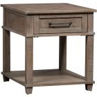 Liberty Furniture Parkland Falls Rectangular End Table in Weathered Taupe