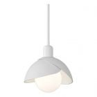 Hubbardton Forge Brooklyn Double Shade Mini Pendant in White 181183-1000