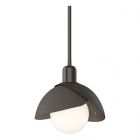 Hubbardton Forge Brooklyn Double Shade Mini Pendant in Oil Rubbed Bronze 181183-1046