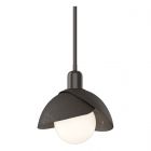 Hubbardton Forge Brooklyn Double Shade Mini Pendant in Oil Rubbed Bronze 181183-1048