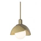 Hubbardton Forge Brooklyn Double Shade Mini Pendant in Soft Gold 181183-1086