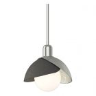 Hubbardton Forge Brooklyn Double Shade Mini Pendant in Sterling 181183-1093