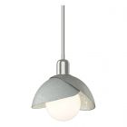Hubbardton Forge Brooklyn Double Shade Mini Pendant in Sterling 181183-1094