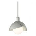 Hubbardton Forge Brooklyn Double Shade Mini Pendant in Sterling 181183-1096