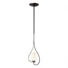 Hubbardton Forge Flora Up Light Mini Pendant in Dark Smoke 183050-1164