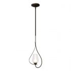 Hubbardton Forge Flora Up Light Mini Pendant in Dark Smoke 183050-1165
