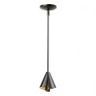 Hubbardton Forge Mobius Steel Shade Mini Pendant in Dark Smoke