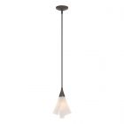 Hubbardton Forge Mobius Mini Pendant in Dark Smoke, Spun Frost (SH)