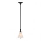 Hubbardton Forge Mobius Mini Pendant in Black, Spun Frost (SH)