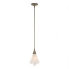 Hubbardton Forge Mobius Mini Pendant in Soft Gold, Spun Frost (SH)
