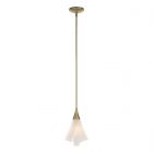 Hubbardton Forge Mobius Mini Pendant in Modern Brass, Spun Frost (SH)