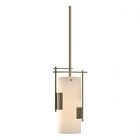 Hubbardton Forge Fullered Impressions Mini Pendant in Soft Gold