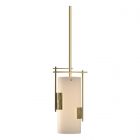 Hubbardton Forge Fullered Impressions Mini Pendant in Modern Brass