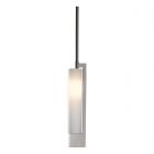 Hubbardton Forge Axis Mini Pendant in Dark Smoke, Opal Glass (GG)