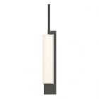 Hubbardton Forge Axis Mini Pendant in Natural Iron, Opal Glass (GG)