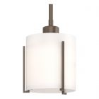 Hubbardton Forge Exos Small Mini Pendant in Bronze, Opal Glass (GG)