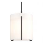 Hubbardton Forge Exos Large Mini Pendant in Black, Opal Glass (GG)