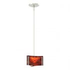 Hubbardton Forge Exos Delta Mini Pendant in Sterling, Topaz Glass (ZB)