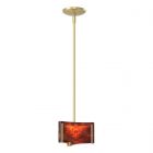 Hubbardton Forge Exos Delta Mini Pendant in Modern Brass 188100-1164