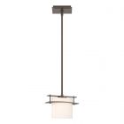 Hubbardton Forge Arc Ellipse Mini Pendant in Bronze, Opal Glass (GG)