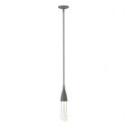 Hubbardton Forge Fritz Mini Pendant in Natural Iron, Clear Glass (ZM)