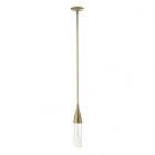 Hubbardton Forge Fritz Mini Pendant in Modern Brass, Clear Glass (ZM)