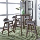 Liberty Furniture Space Savers Gathering Table with Gray Barstool Set