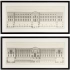 Eichholtz Prints EC186 La facade du Louvre- Set of 2