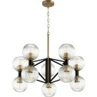 Cyan Design Helios 28.5" Chandelier - Noir and Aged Brass