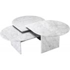 Eichholtz Coffee Table Naples White Carrera Marble - Set of 3