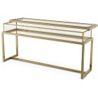 Eichholtz Harvey Console Table Sliding Top in Brushed Brass