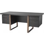 Eichholtz Desk Canova in Charcoal Grey Oak Veneer