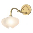 Hubbardton Forge Ume 1-Light Long-Arm Sconce in Modern Brass 201371-1026